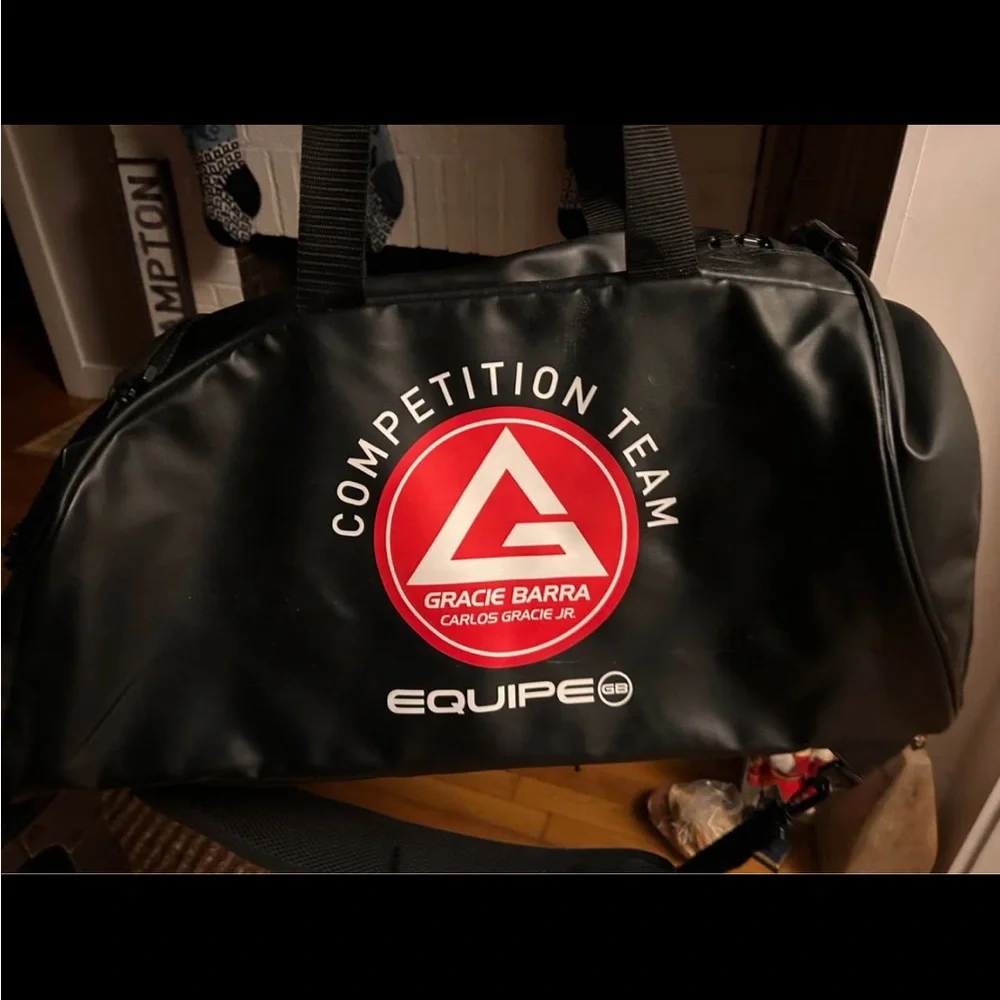 Adidas Equipe Gracie Barra Jiu Jitsu Competition Team Black Sports Duffel Bag - Picture 3 of 6